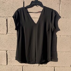 Halogen Black V-Neck Blouse